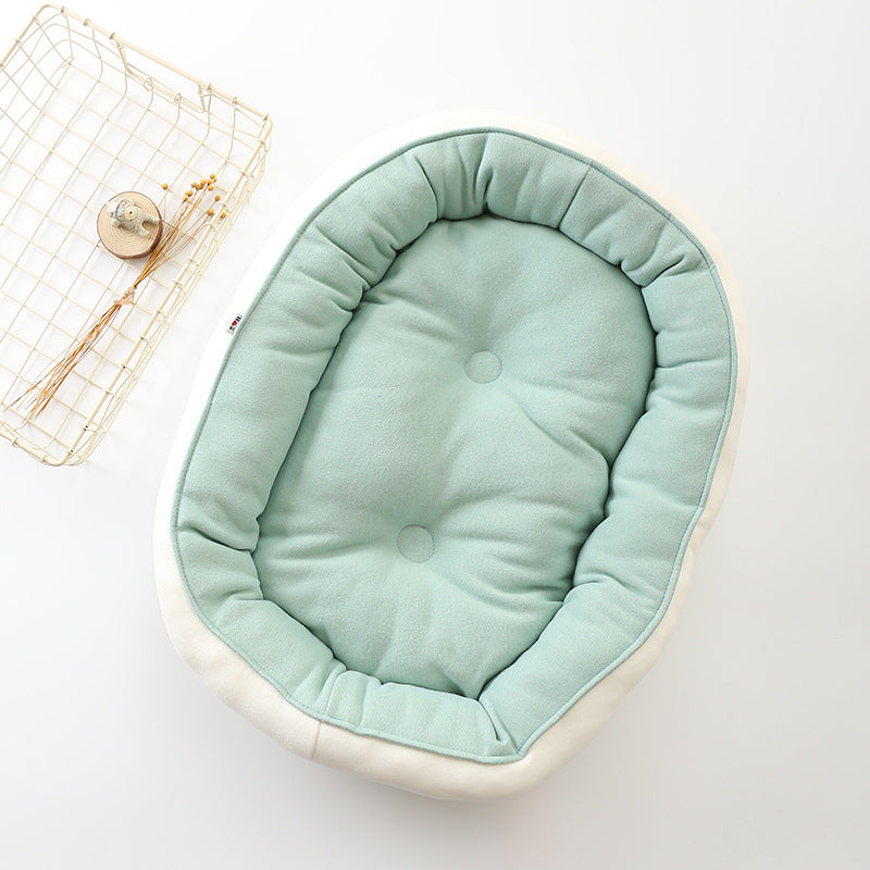 Reversible Pet Bed – Soft Velvet Cozy Nest for Dogs & Cats