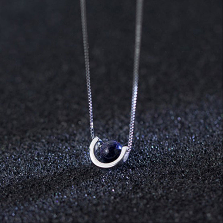 Gold Ingot Purple Sandstone Necklace