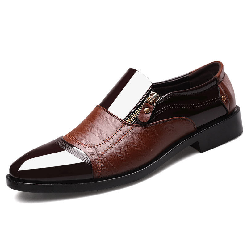 Men’s Leather Pointed-Toe Oxford Shoes – Classic Dress & Casual Footwear
