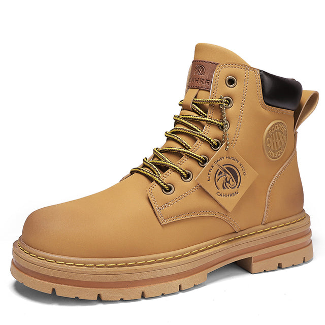Unisex Big Yellow Martin Boots – Bold Couple Casual Footwear