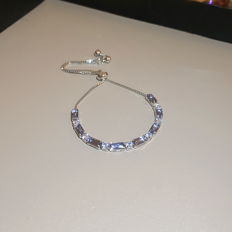 Women’s Adjustable Colorful Zirconia Bracelet – Sparkling Rainbow Fashion Jewelry