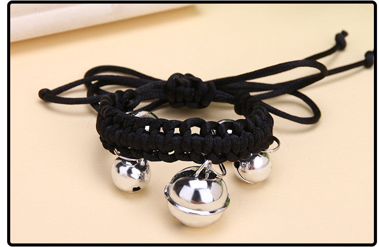 Cute Puppy & Cat Collar with Bell – Adjustable Nylon Jewelry-Style Pet Collar