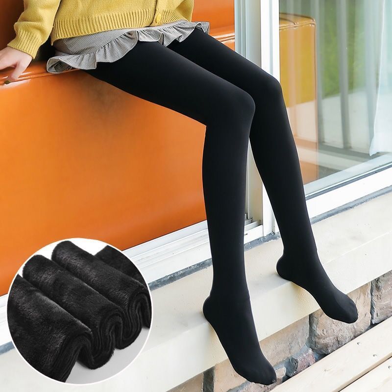 Women’s Thick Fleece-Lined Winter Leggings – High-Waist Slim-Fit Thermal Leggings, Black & Skin Color