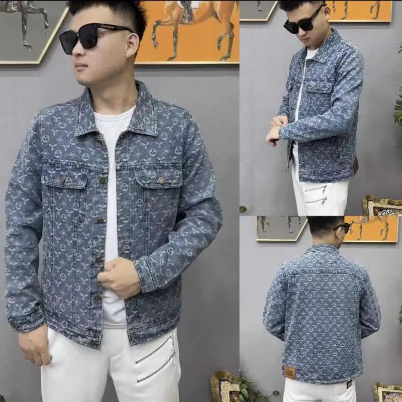 Men’s Denim Jacket – Thick Cotton Outerwear for Winter