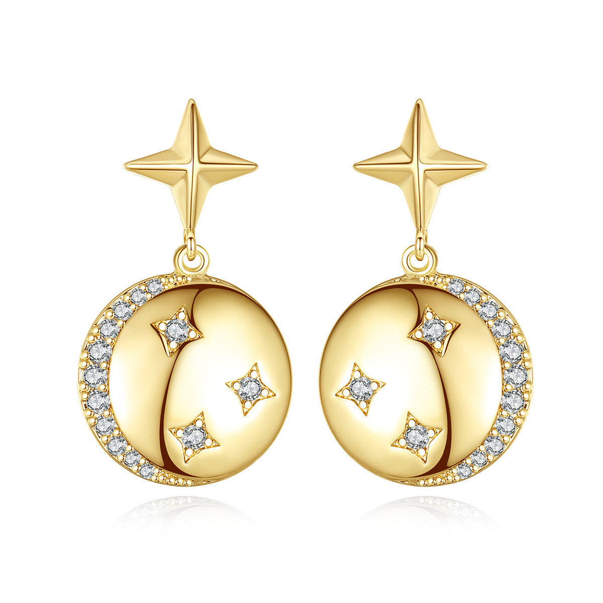 Korean-Style Minimalist Zircon Earrings for Women – Elegant Sparkling Jewelry