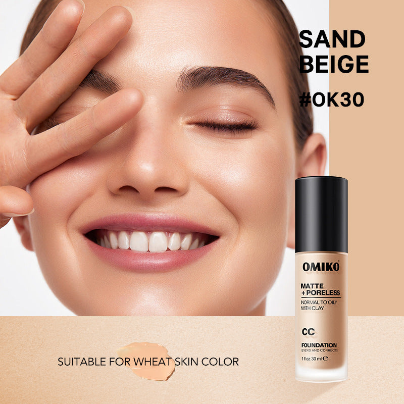 OMIKO Matte Poreless CC Foundation – Lightweight Sheer Coverage Face Makeup