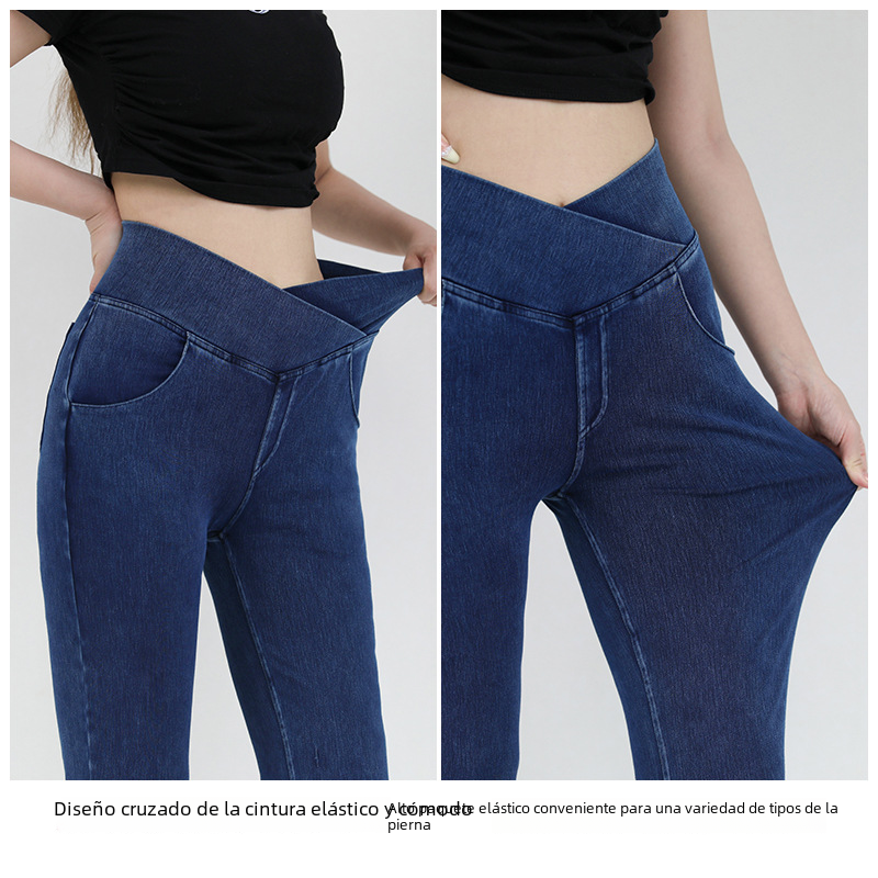 Women’s High-Waisted Flared Jeans – Super Stretch Cross-Pocket Bootcut Denim, S–XXL