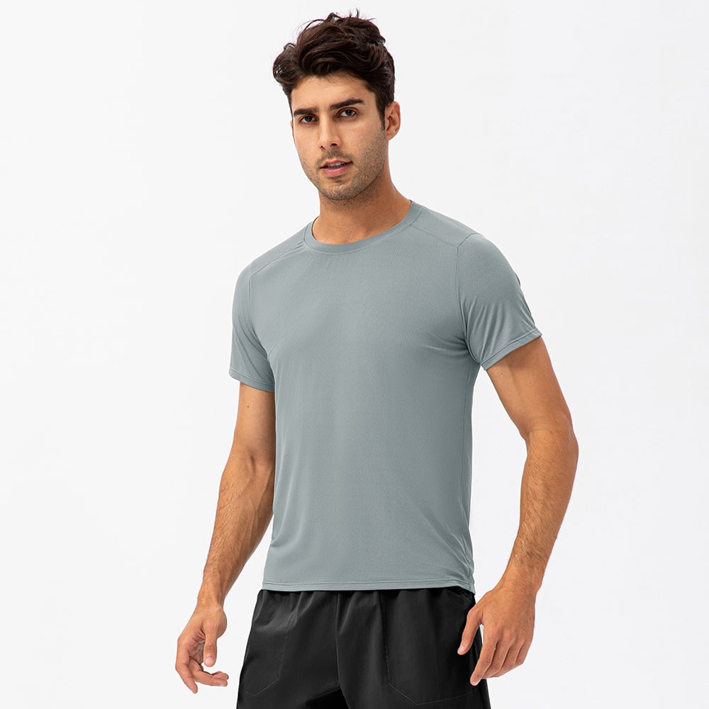 Men’s Quick-Dry Breathable Fitness T-Shirt – Loose Fit Nylon Spandex Running & Workout Tee, S–XXL