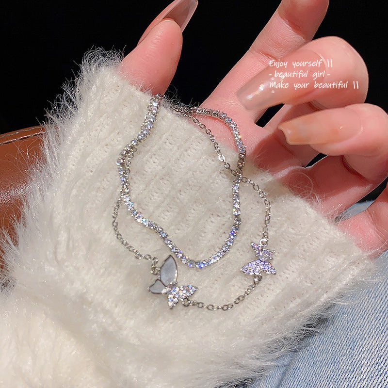 Women’s Zircon Butterfly Bracelet – Sparkling Elegant Fashion Jewelry