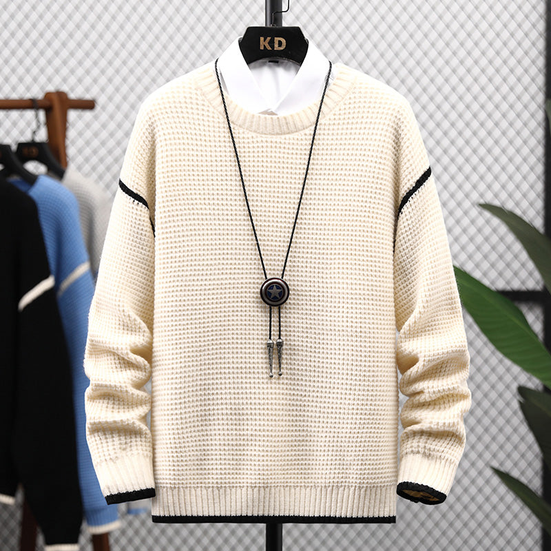 Men’s Thick Warm Winter Sweater – Casual Knit Pullover – USA
