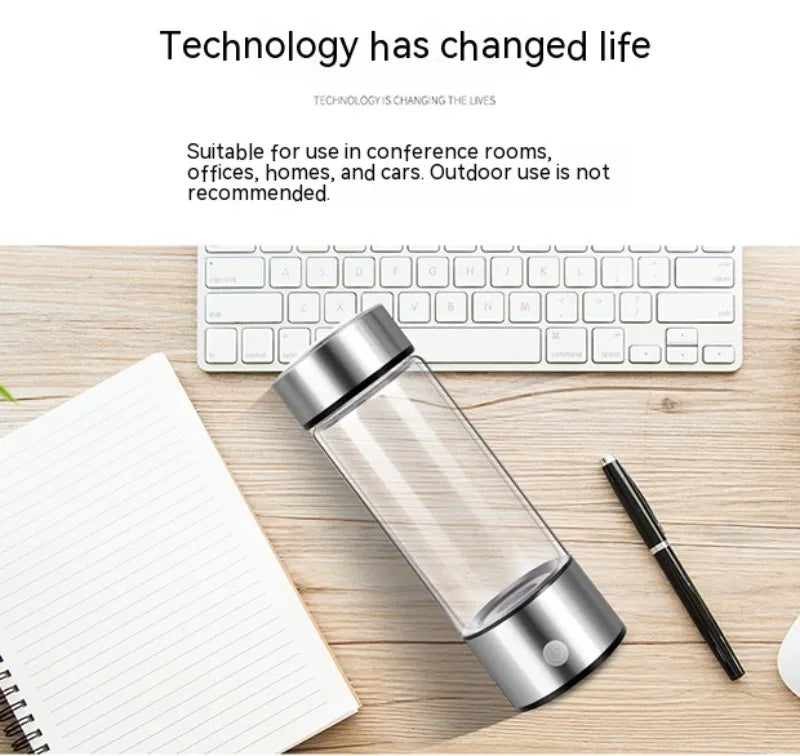 Portable Electric Hydrogen Water Bottle – Rechargeable Hydrogen-Rich Water Generator