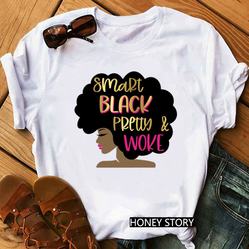 Black Girl Feminism Short Sleeve T-Shirt for Women