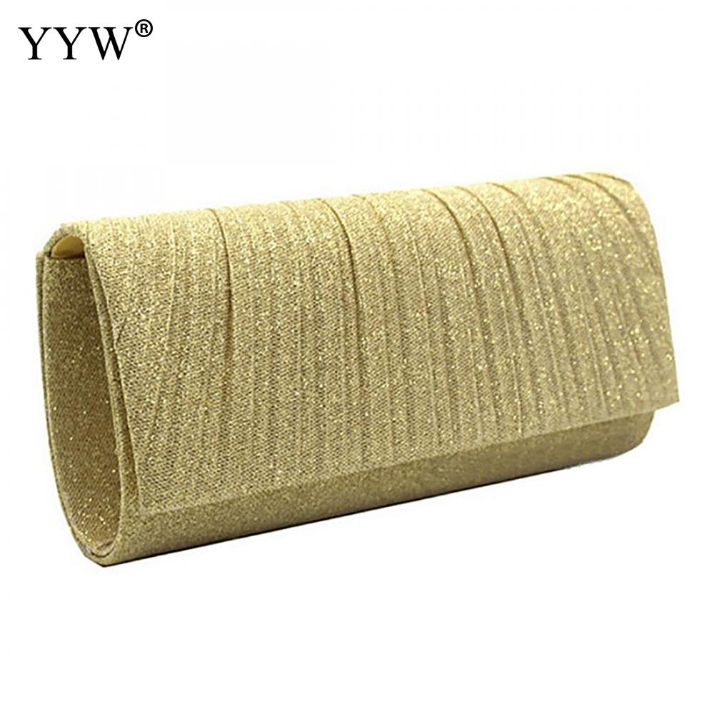 Luxury Glitter Leather Clutch Bag for Women – Sparkling Evening Party Purse with Chain Strap