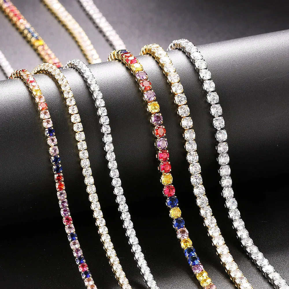 Hip-hop Zircon Tennis Necklace