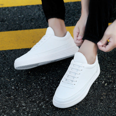 Men’s Casual Korean-Style White Sneakers – Clean Everyday Shoes – USA