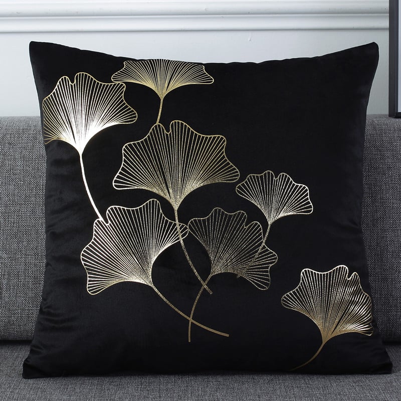 Holland Velvet Bronzing Throw Pillow Cushion Cover – European Style Decorative Pillow