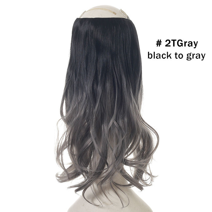 45cm Invisible Long Wavy Hair Extensions – Fish Line Synthetic Hairpiece, 32 Colors