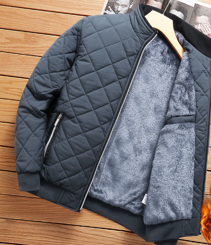 Men’s Zion Velvet Puffer Jacket – Warm Velvety Winter Casual Jacket, G–3XL