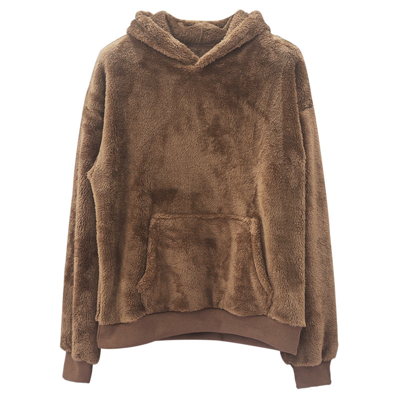 Men’s Velvet Hoodie – Soft Casual Pullover Sweatshirt, 6 Colors, S–3XL
