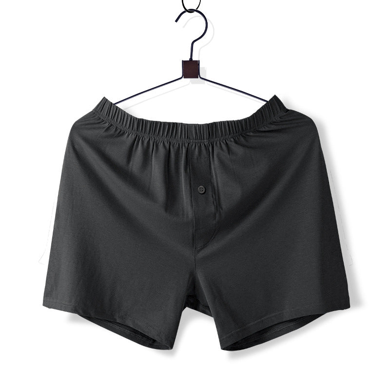 Mid-Waist Men’s Cotton Home Pants – Breathable Relaxed Lounge Shorts