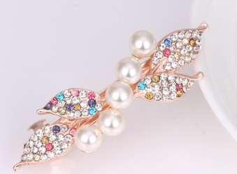 Korean Pearl Rhinestone Hair Clips – Elegant Women's Hair Accessories
