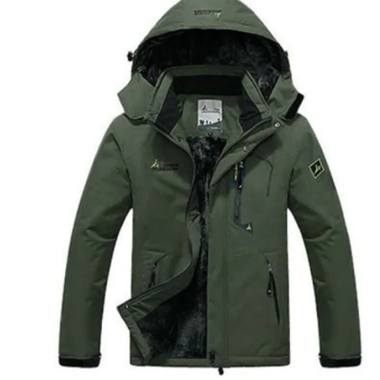 Men’s Waterproof Thermal Hiking Jacket – Windproof Insulated Outdoor Winter Coat, 8 Colors, L–6XL