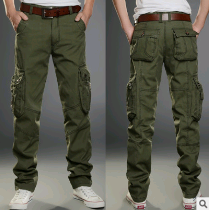 Men’s Multi-Pocket Military Cargo Pants – Casual Utility Trousers