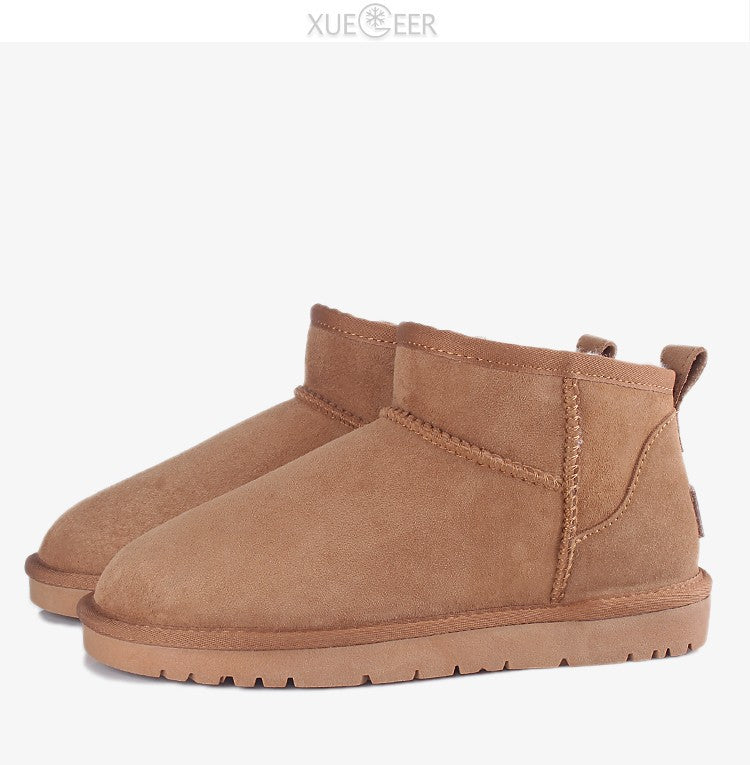 Unisex Classic Mini Sheepskin Snow Boots – Cozy Winter Footwear
