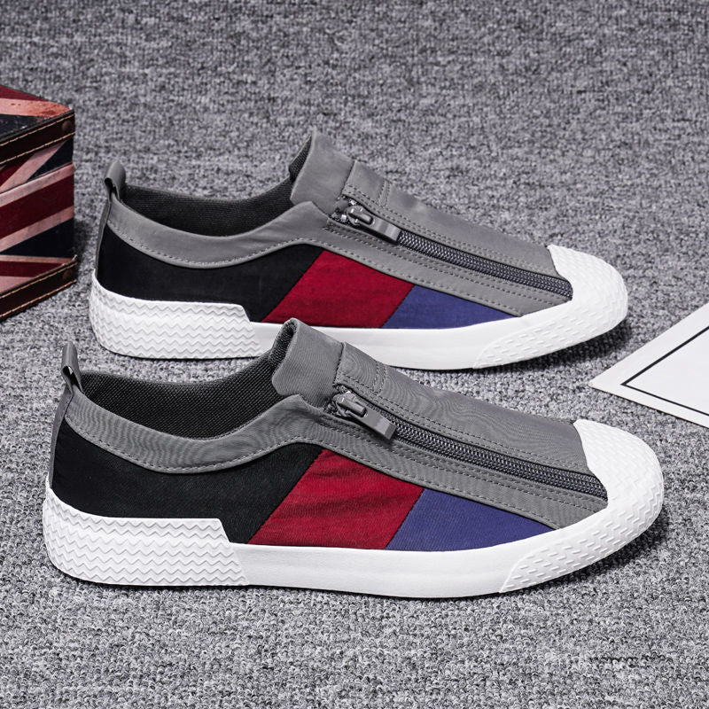Men’s Breathable Canvas Loafers – Lightweight Casual Slip-On Sneakers