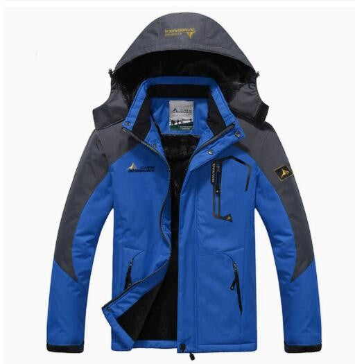 Men’s Waterproof Thermal Hiking Jacket – Windproof Insulated Outdoor Winter Coat, 8 Colors, L–6XL