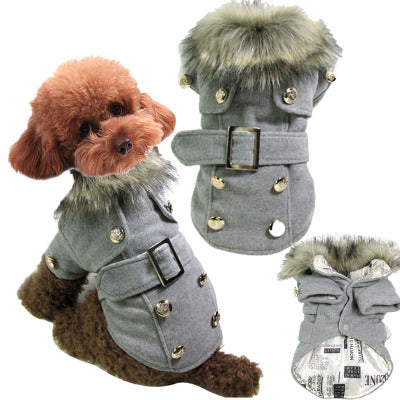 Warm Wool Blend Dog Winter Coat – Cozy Pet Jacket for Cold Weather