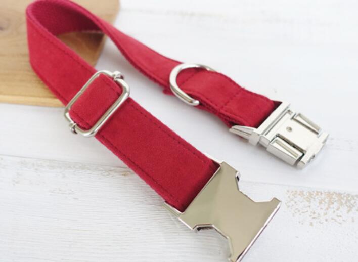 Adjustable Red Dog Collar – Durable Polyester Everyday Neckband for Dogs