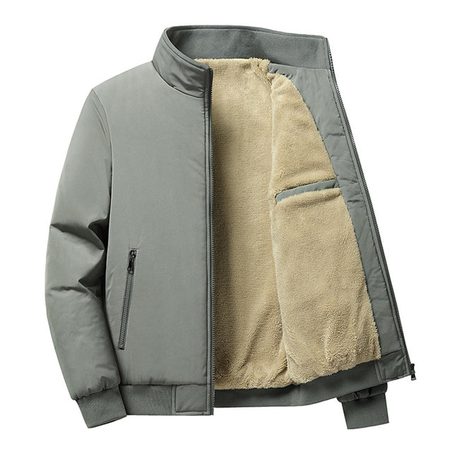Men’s Plush Thickened Oversized Winter Jacket – USA
