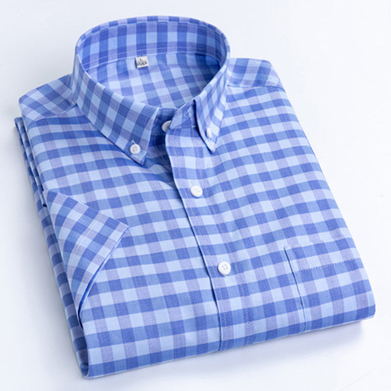 Men’s Plus Size Breathable Short Sleeve Shirt – Relaxed Fit Summer Casual Shirt