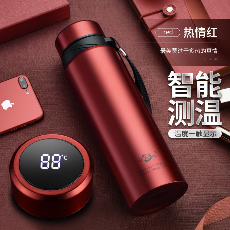 HaoDi Smart Stainless Steel Travel Mug – Large Capacity Insulated Cup with Temperature Display