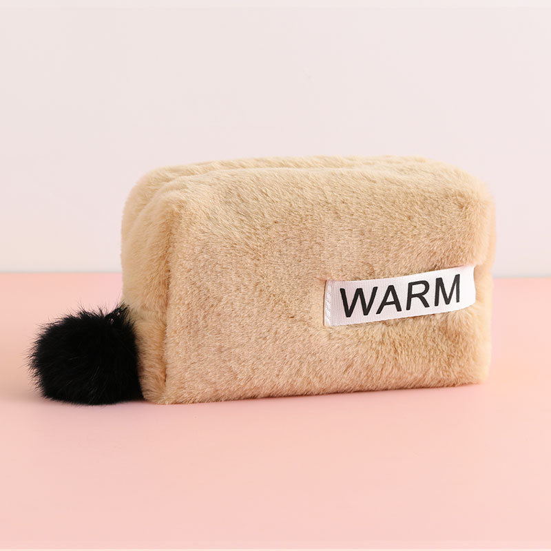 Plush Makeup Bag - Stylish Multi-functional Organizer