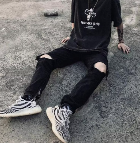 Men’s Slim-Fit Distressed Gray Jeans – Straight-Leg Washed Ripped Streetwear Denim, S–3XL