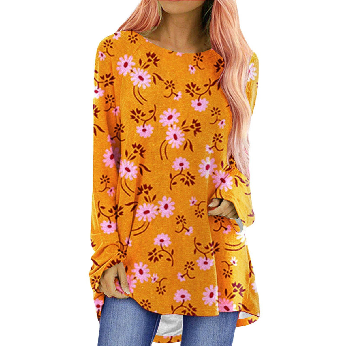 Women’s Halloween Printed Long Sleeve T-Shirt – Spooky Casual Graphic Tee