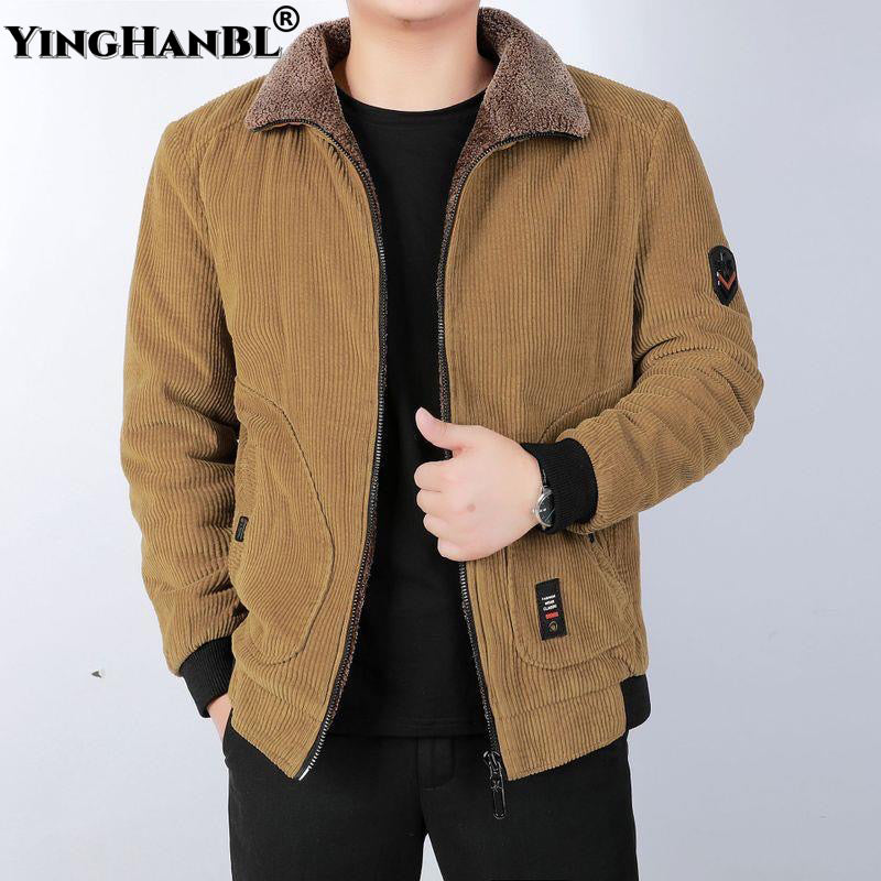Men’s Loose Corduroy Cotton Jacket – Casual Winter Workwear Jacket
