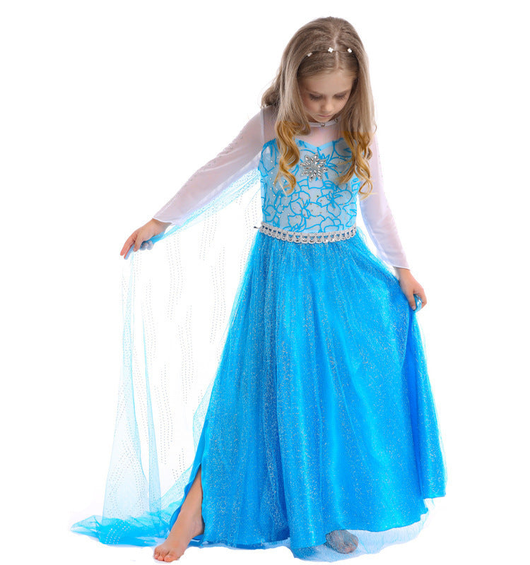 Ice Princess Dress for Girls – Winter Princess Costume with Accessories