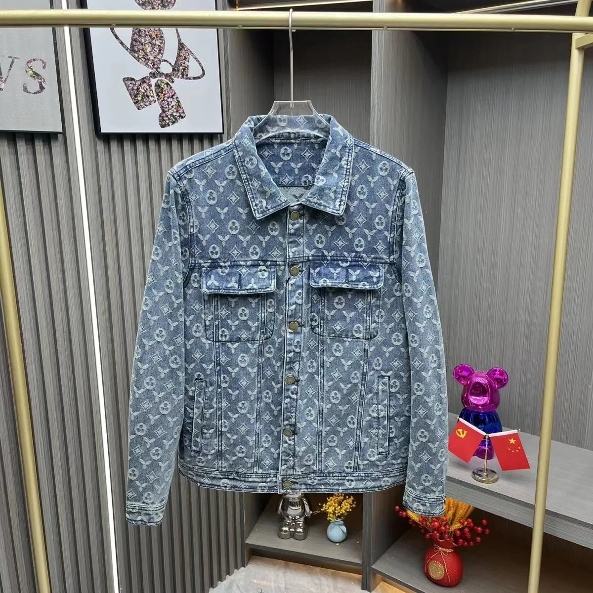 Men’s Denim Jacket – Thick Cotton Outerwear for Winter