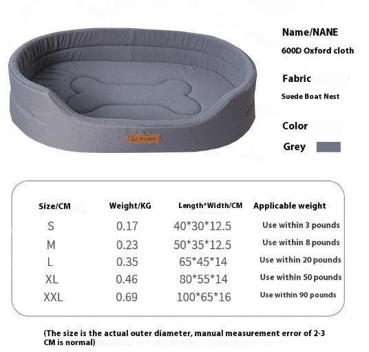 Polar Fleece Waterproof Dog Bed – Reversible 600D Oxford Outdoor Pet Mat