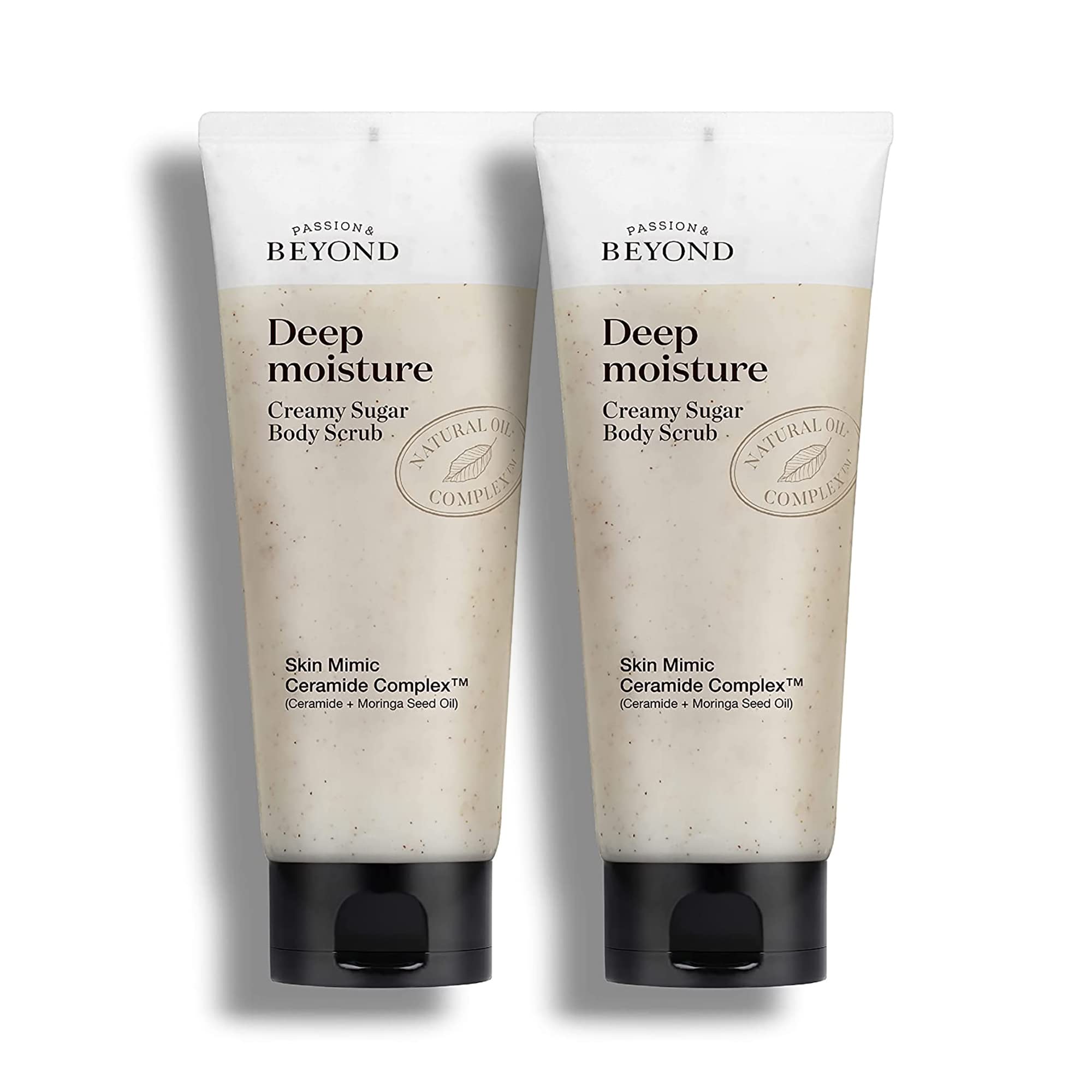 BEYOND Deep Moisture Creamy Sugar Body Scrub – Ceramide & Moringa Oil, 260g (2-Pack)