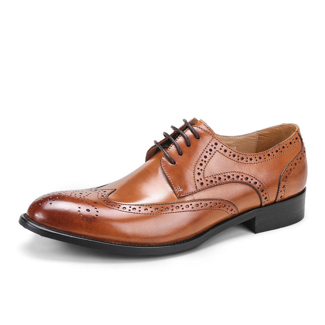 Men’s Genuine Leather Brogue Dress Shoes – Classic Business Formal Footwear