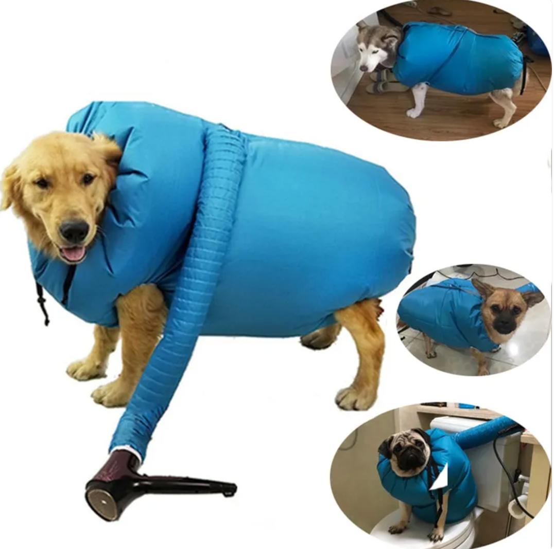 Dog Hair Dryer Bag – Oxford Cloth Pet Drying Kit for Small to Large Dogs