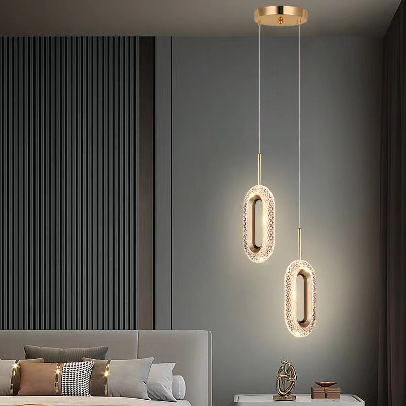 Modern Grid Pendant Light with Warm Glow – Elegant Ceiling Fixture for Bedroom & Dining