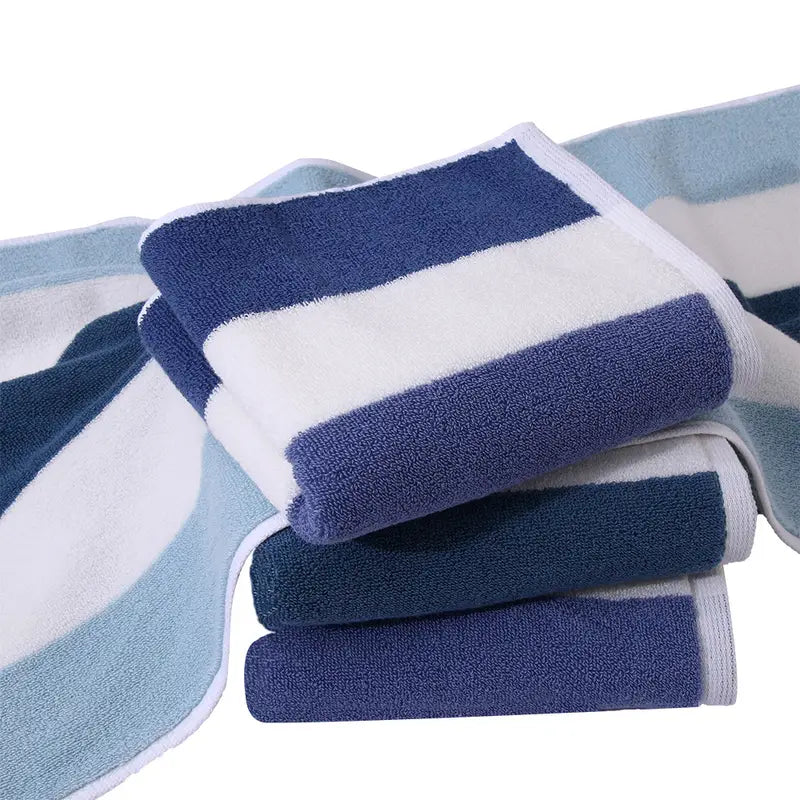 Cotton Stripe Hand Towel – Absorbent Thickened Bathroom Towel