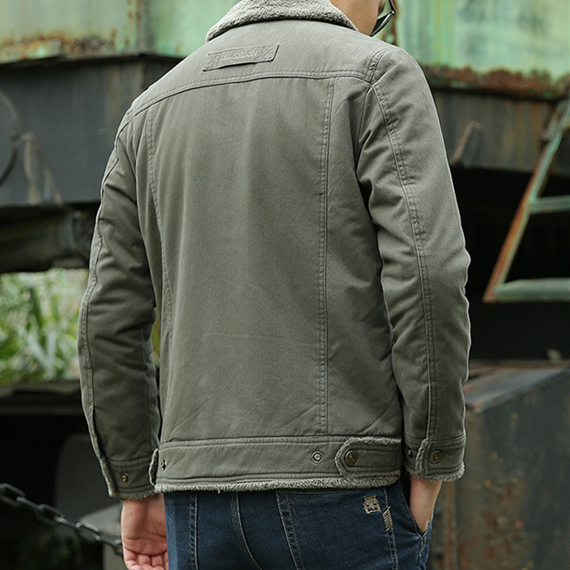 Men’s Thickened Cotton Winter Jacket – Warm Casual Outerwear – USA