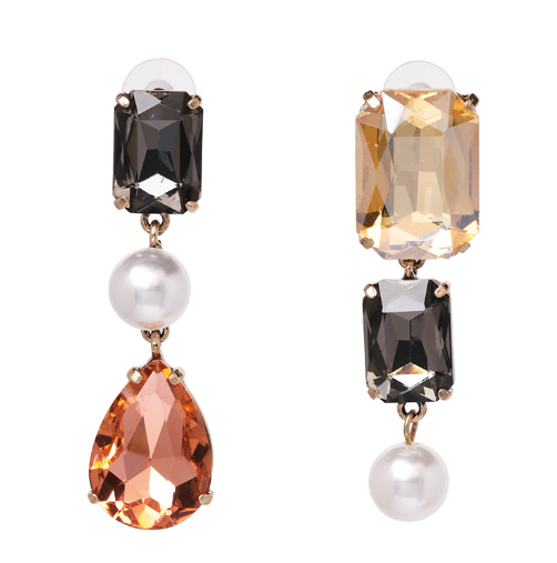 Modern Geometric Diamond Earrings – Colorful Alloy Stud Jewelry for Women