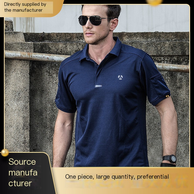 Men’s Tactical Quick-Dry Polo Shirt – Breathable Moisture-Wicking Short Sleeve Outdoor Shirt, S–3XL